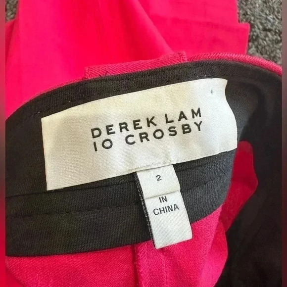 Derek Lam 10 Crosby pink cropped flare pants size 2 - Picture 3 of 8